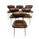 Thumbnail: #1460 Set of 6 Aluminum Gazelle Chairs by Shelby Williams