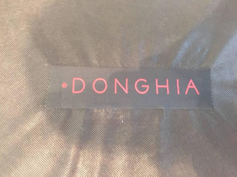 Thumbnail: #1866 Donghia Luna Dining Arm Chair in Edelman Iridescent Leather (14 available)