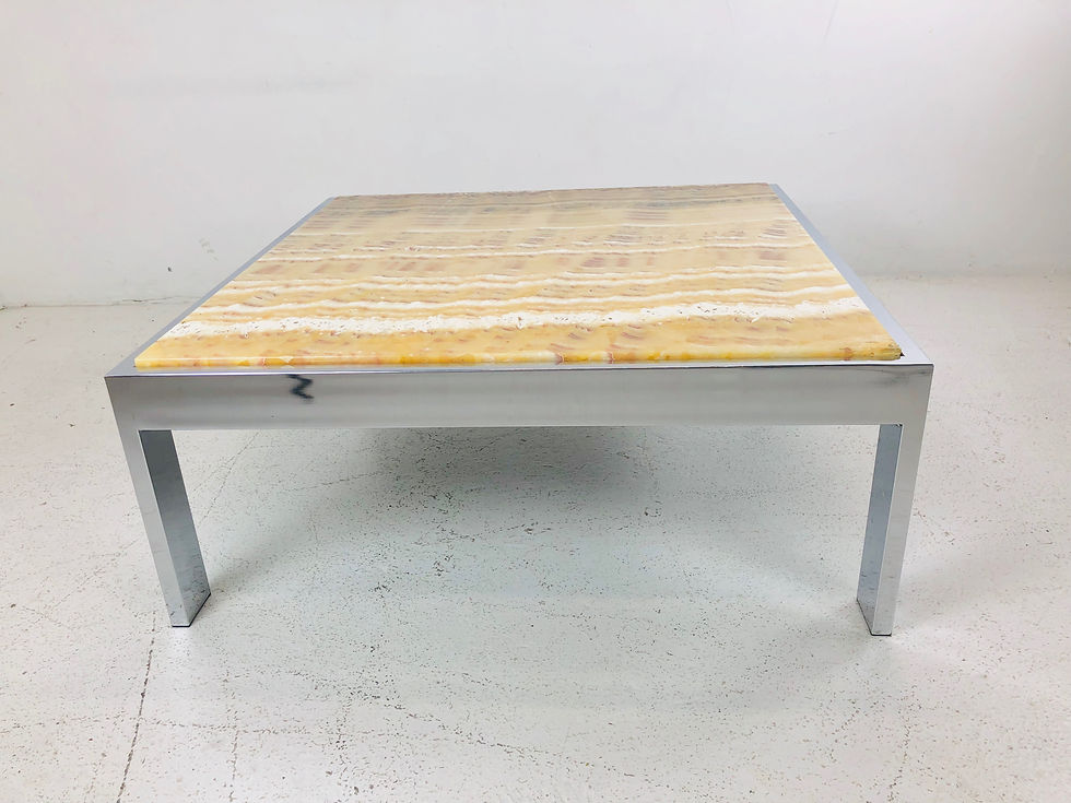 Thumbnail: #4091 Square Onyx Coffee Table