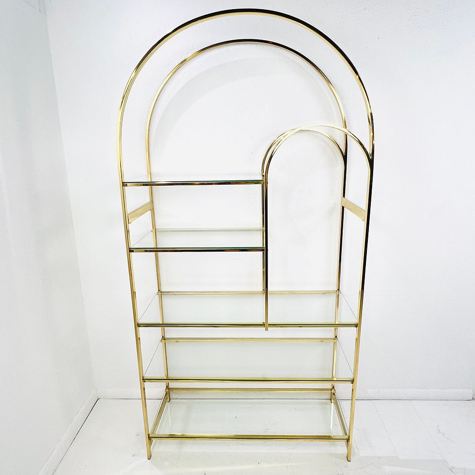 Thumbnail: #1737 Vintage Arched Brass Etagere