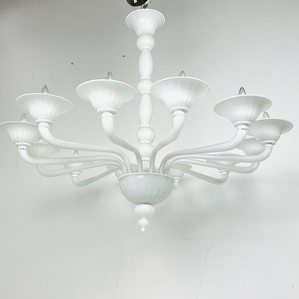 Thumbnail: #1413 Jan Showers 12 Light Murano Glass Chandelier