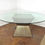 Thumbnail: #1090 Geometric Metal Pedestal Base Dining Table
