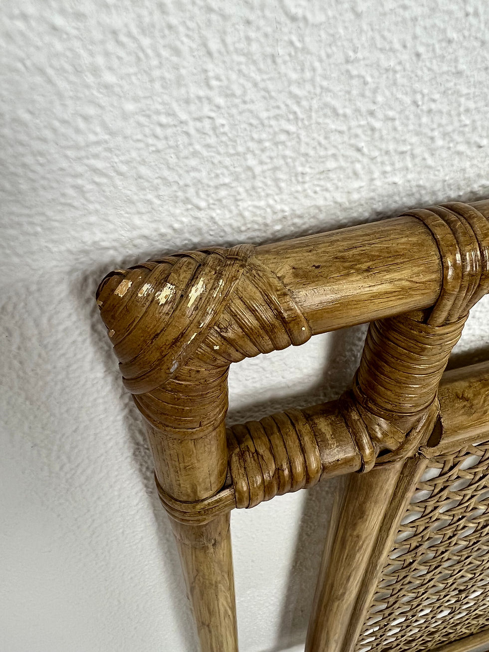 Thumbnail: #1649 Pair of McGuire Style Rattan & Cane Twin Headboards