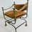 Thumbnail: #6065 Pair of Italian Wrought Iron & Leather Campaign Chairs