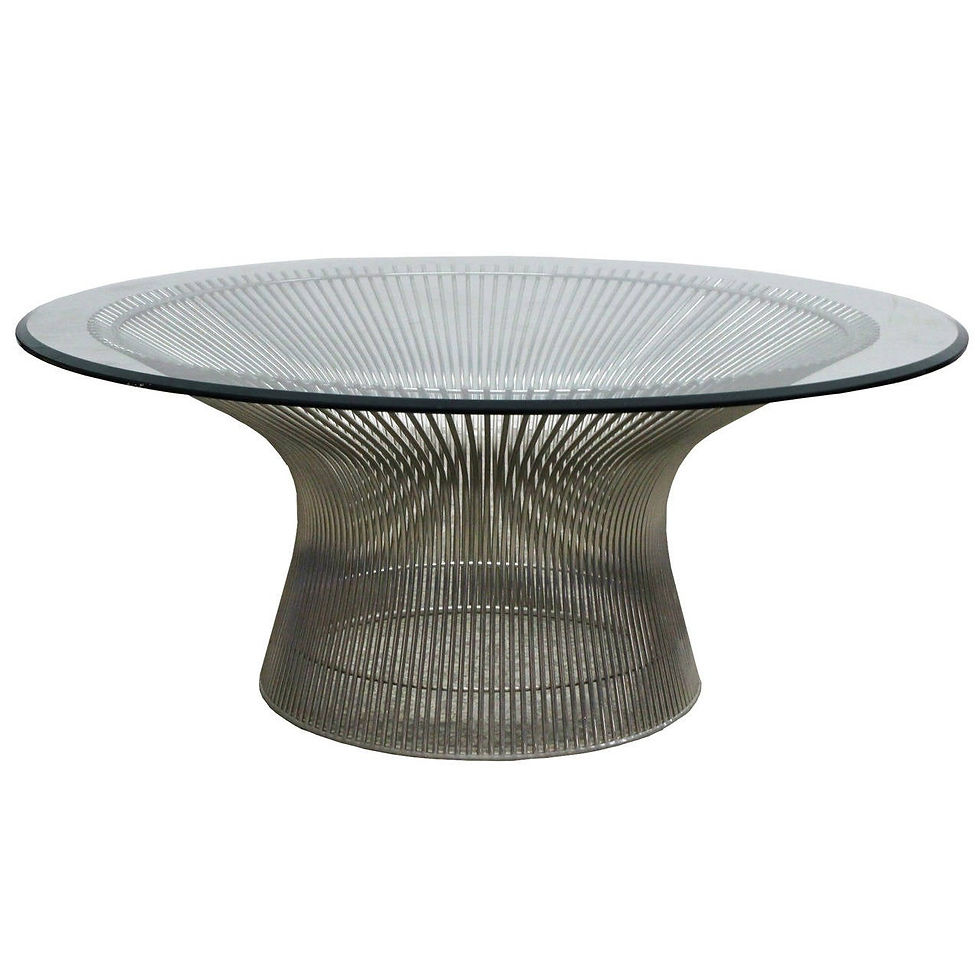 #8372 Warren Platner Nickel Coffee Table