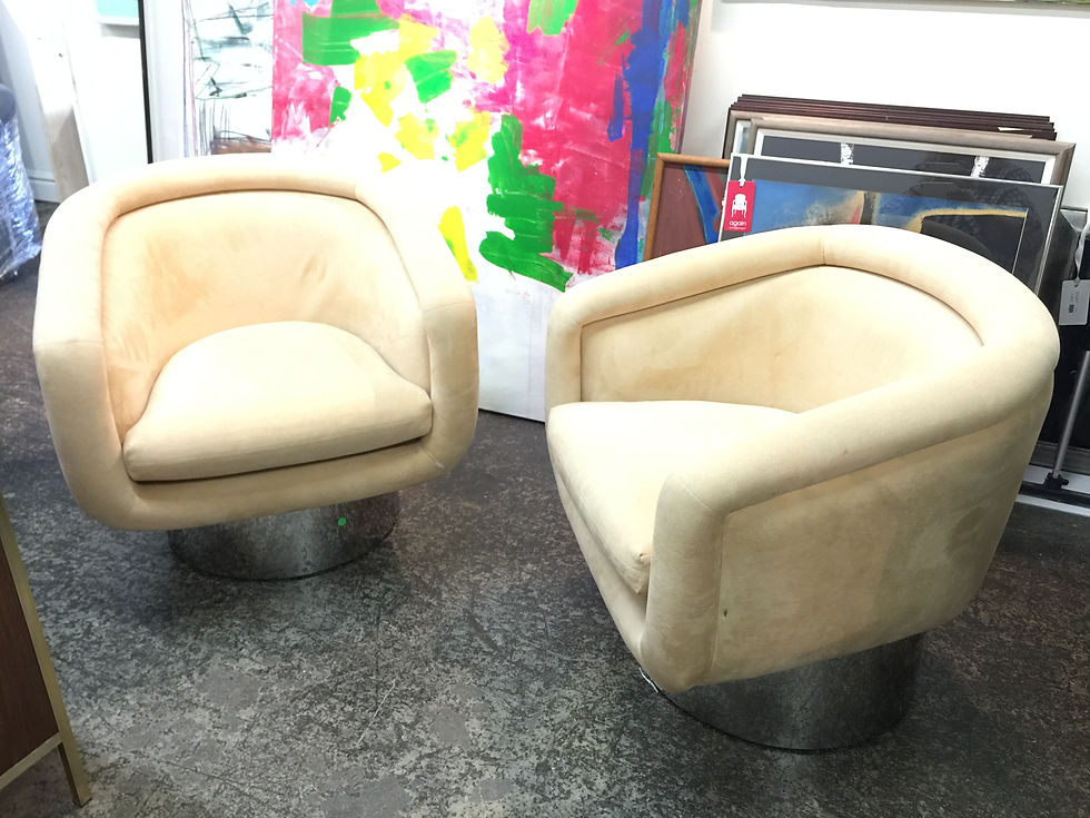 Thumbnail: #1010 Pair Swivel Chairs for Pace Collection