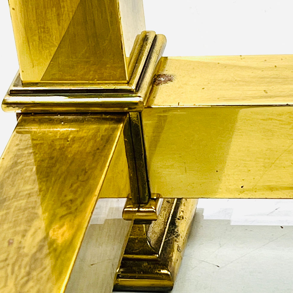 Thumbnail: #1674 Brass Rectangular Mastercraft Coffee Table