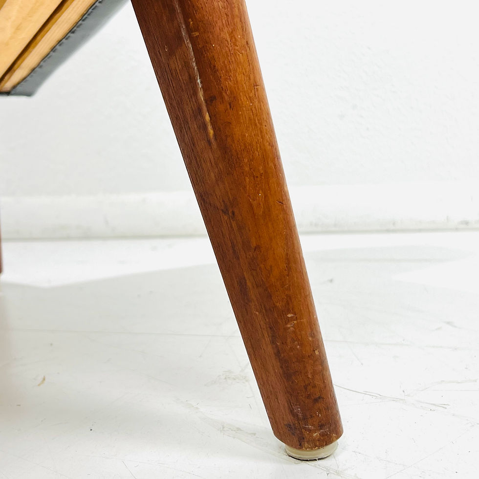 Thumbnail: #1515 Black Leatherette High Back Armchair in the Style of Larsen & Madsen