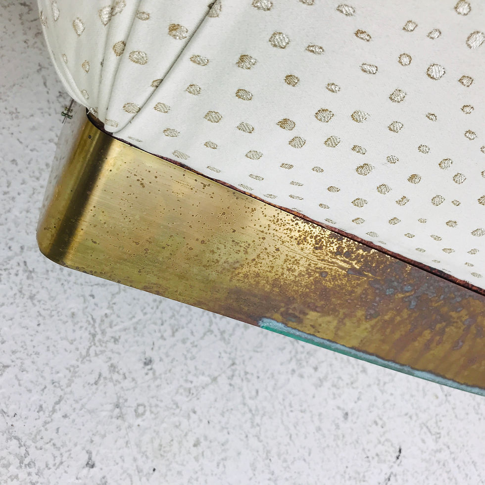 Thumbnail: #5246 Pair Karl Springer Style Poufs
