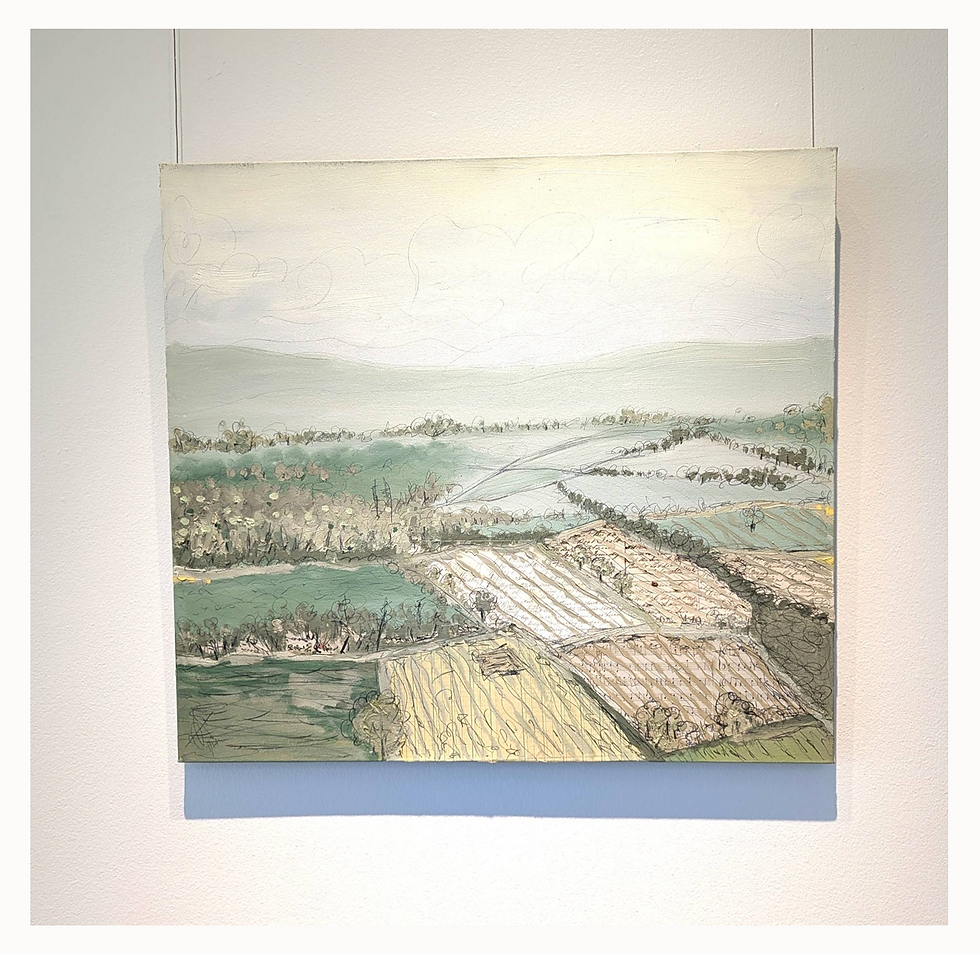 Thumbnail: #2027 "Misty Memories" Mixed Media Art on Canvas