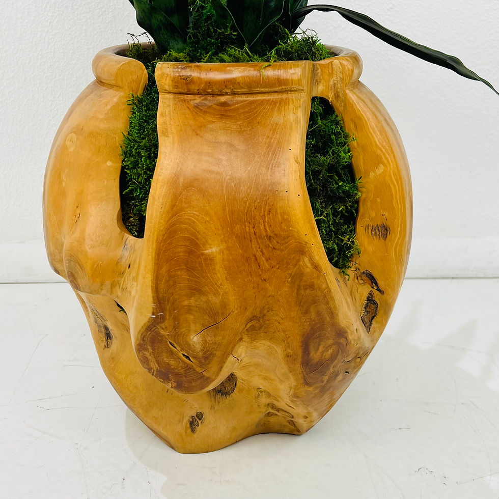 Thumbnail: #1785 Vintage Teak Turned Wood Vase
