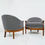 Thumbnail: #1509 Pair of Upholstered Art Deco Side Chairs