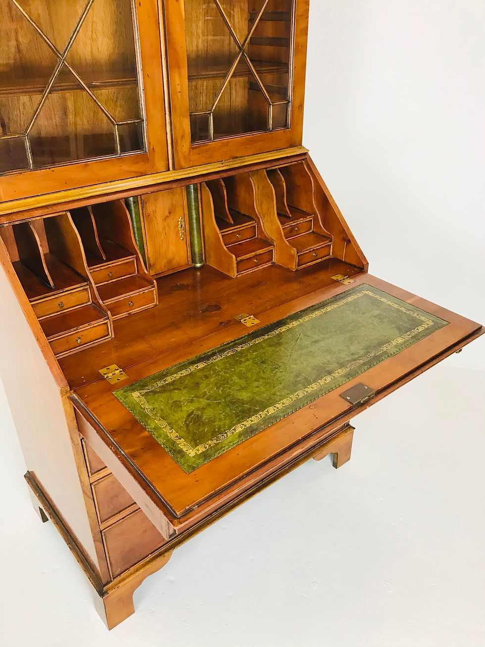 Thumbnail: #5487 Chippendale Style Antique Secretary Desk/Hutch