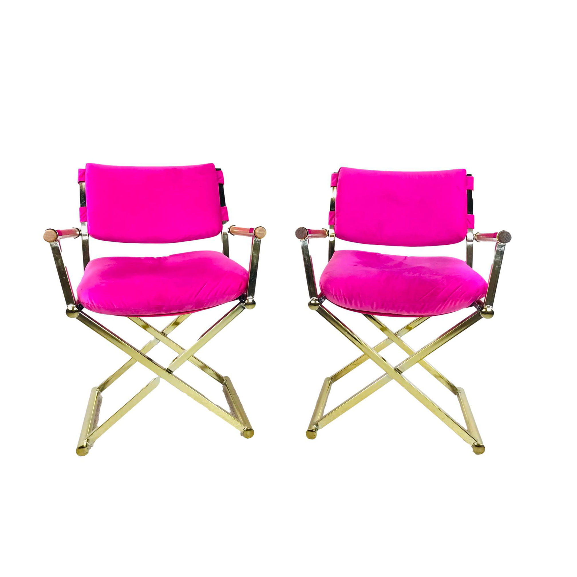 #5390 Pair of Hot Pink Director's Chairs