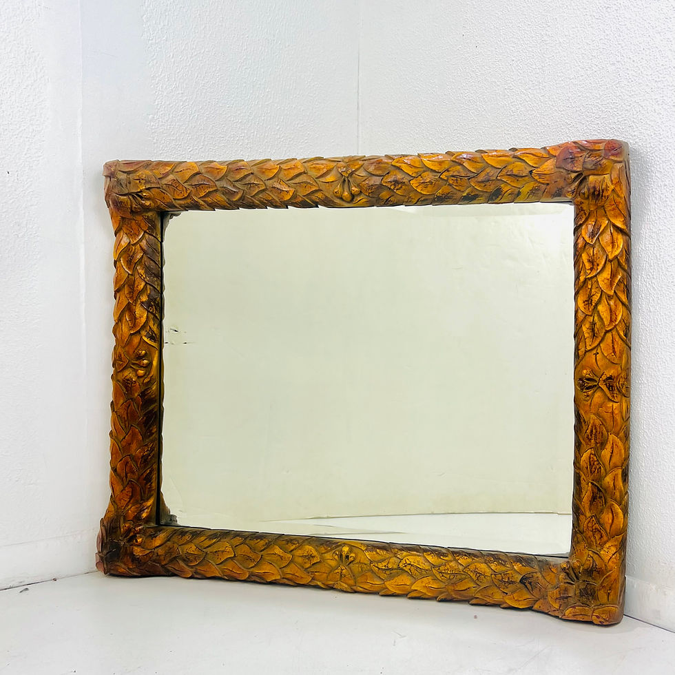 Thumbnail: #1659 Hand Carved Mexican Giltwood Mirror