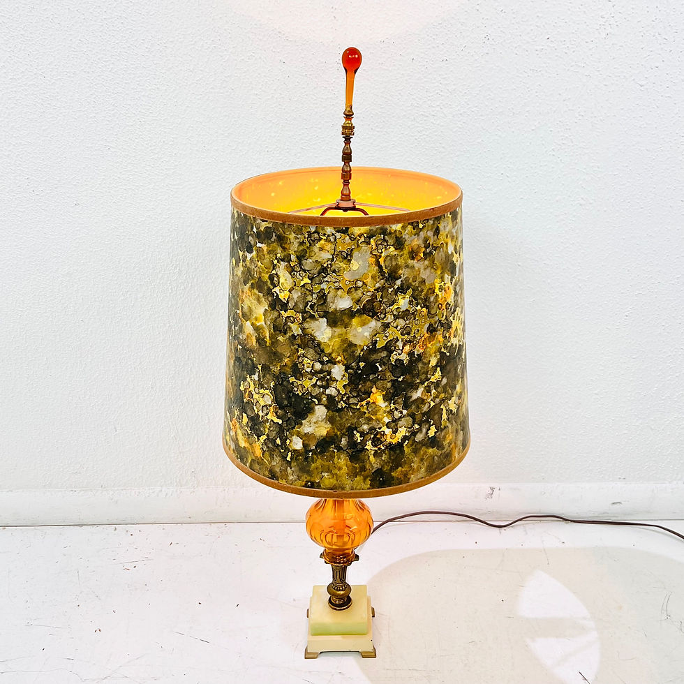 Thumbnail: #1904 Single Vintage Stiffel Lamp with Metallic Shade