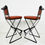 Thumbnail: #1712 Pair of Iron & Ostrich Leather Barstools in the Style of Cleo Baldon
