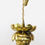 Thumbnail: #2152 Single Petite Brass Lotus Pendant with Ceiling Canopy