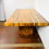 Thumbnail: #1183 Custom Burl and Brass Double Pedestal Dining Table