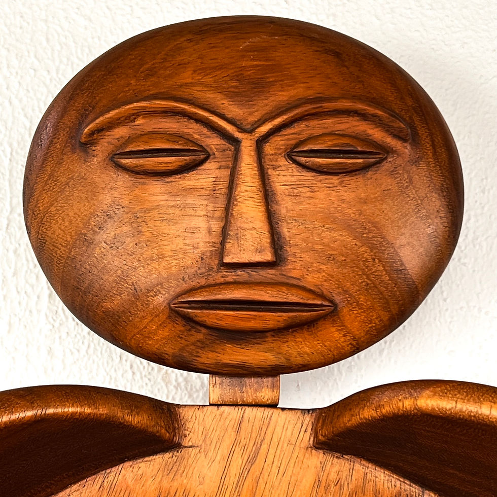Thumbnail: #1916 1970s Edwin Scheier Carved Teak Fertility Sculpture