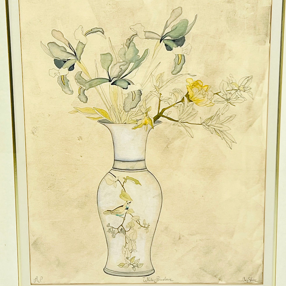 Thumbnail: #1745 Vintage Artist Proof Ming Floral Etching