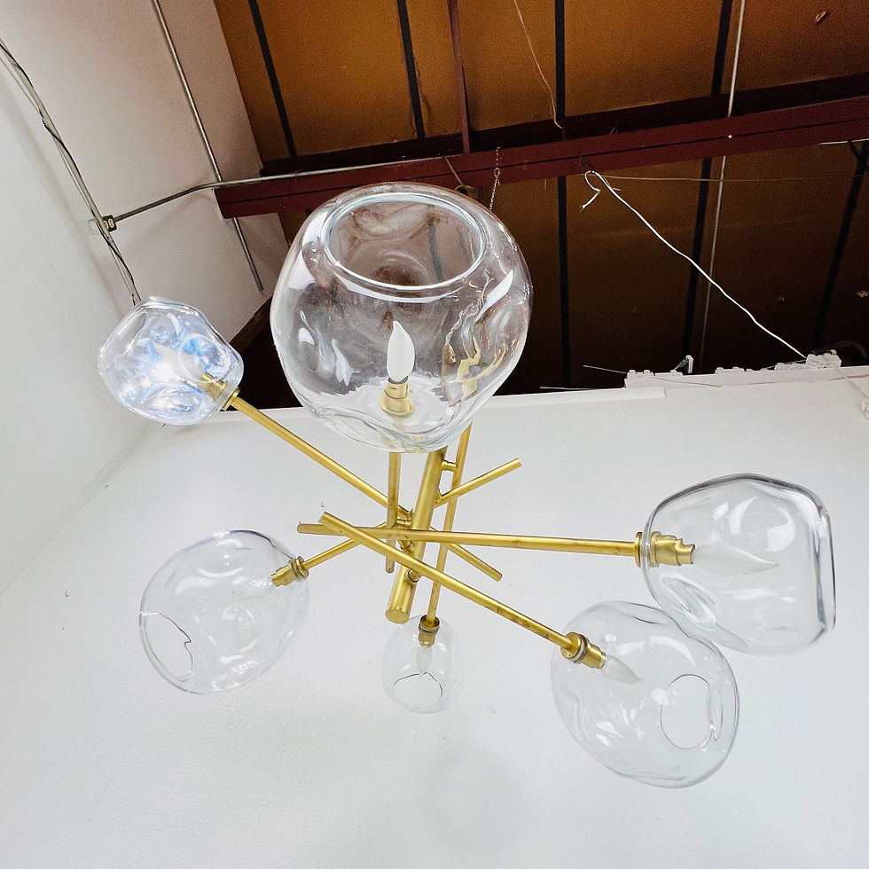 Thumbnail: #1590 6 Light "Molten" Chandelier by Regina Andrew