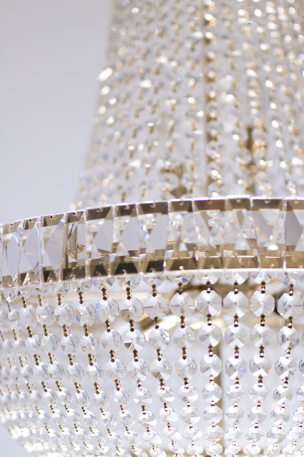 Thumbnail: #3173 Nine Light Crystal Chandelier