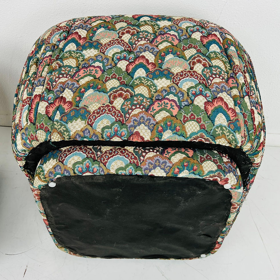 Thumbnail: #1400 Pair of Oversized Pouf Ottomans