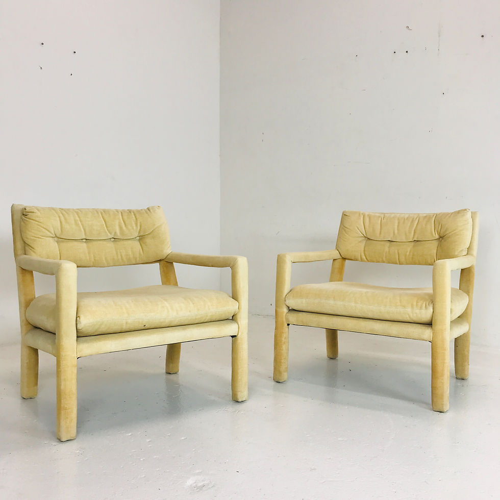Thumbnail: #4323 Pair of Milo Baughman Style Parson Chairs