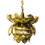 Thumbnail: #2152 Single Petite Brass Lotus Pendant with Ceiling Canopy