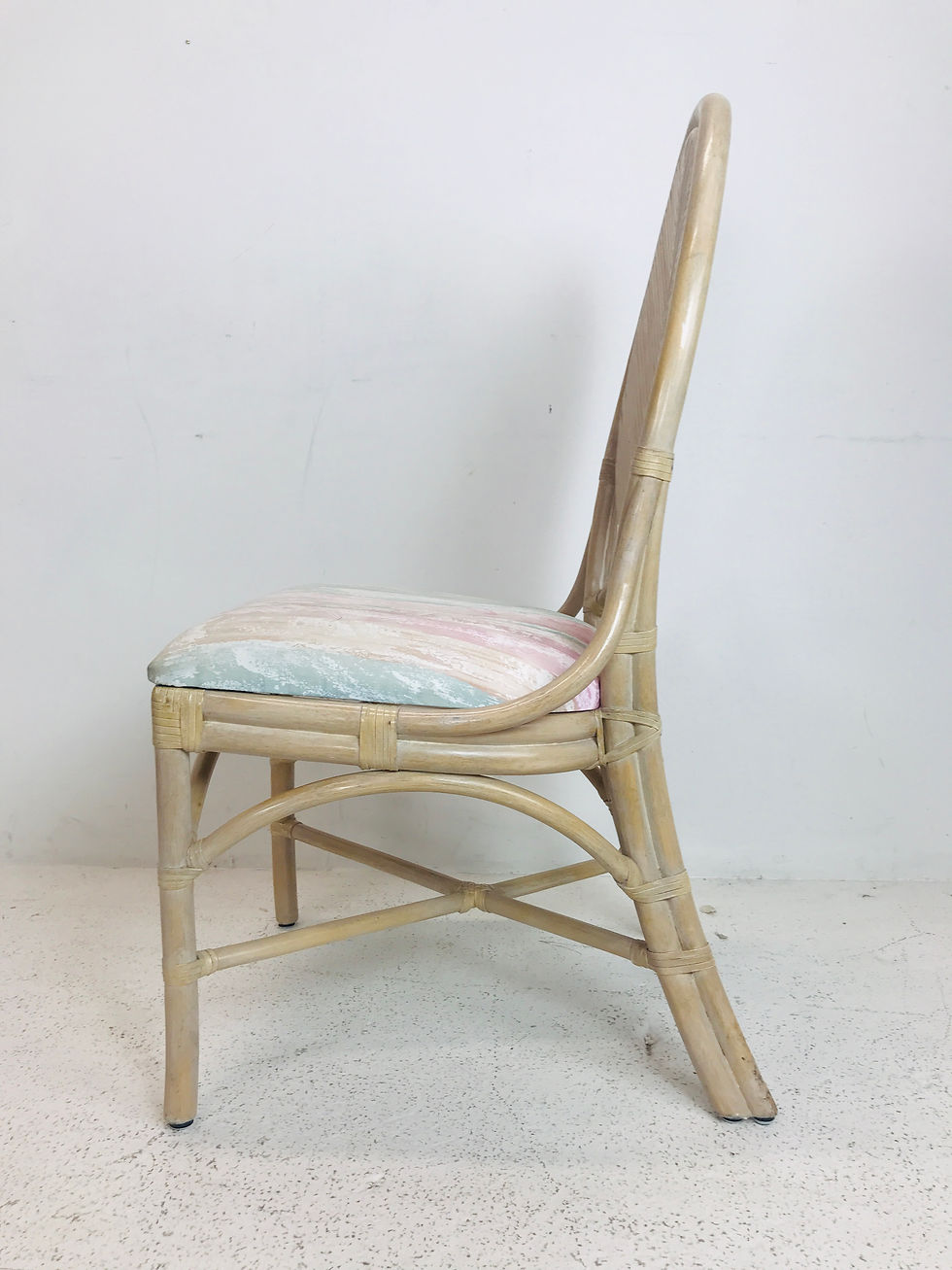 Thumbnail: #4292 Set 8 McGuire Dining Chairs