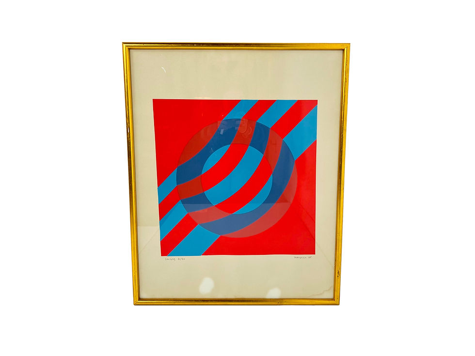 Thumbnail: #1242 "Circle With Wave" Serigraph by Peter Hedegaard