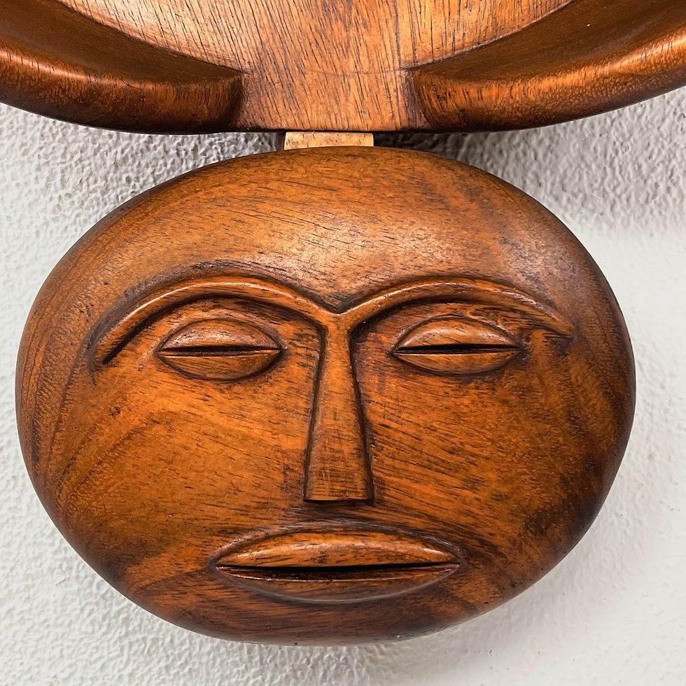 Thumbnail: #1916 1970s Edwin Scheier Carved Teak Fertility Sculpture