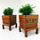 Thumbnail: #3349 Pair of Ming Wooden Planters with Brass Hardware