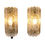 Thumbnail: #6073 Pair of Orrefors Glass & Brass Sconces