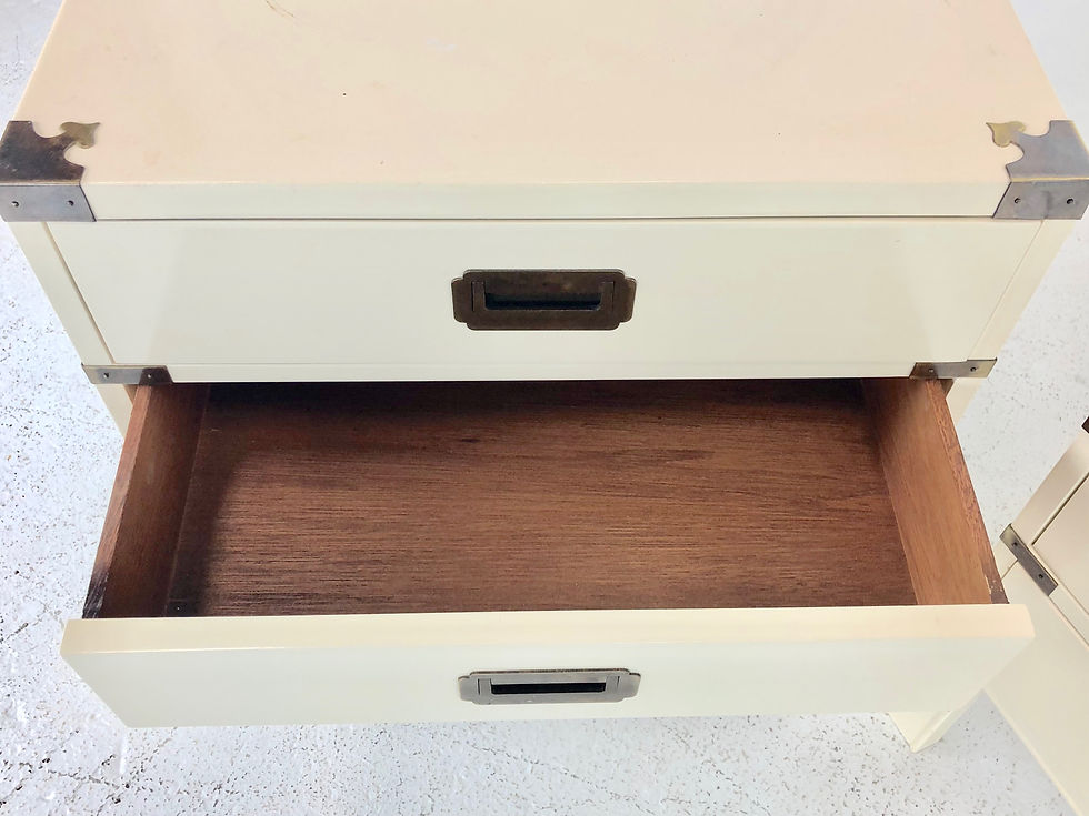 Thumbnail: #4094 Pair of Petite Campaign Nightstands