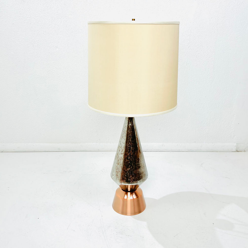 Thumbnail: #1718 Metalized Glass Table Lamp
