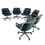 Thumbnail: #5690 Set of 6 Charles Pollock for Knoll Office Chairs