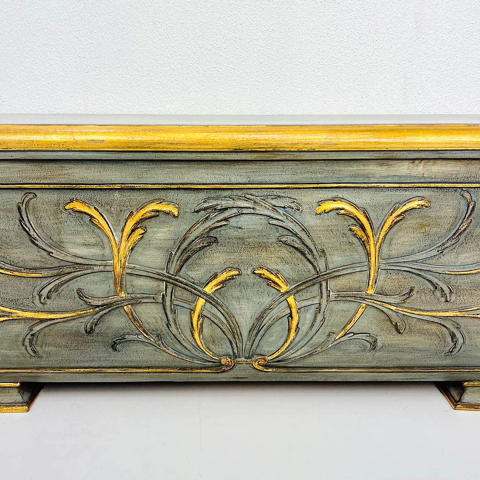 Thumbnail: #1314 Pair of Italian Carved Wood Trunks