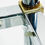 Thumbnail: #1466 Vintage Chrome & Brass Etagere