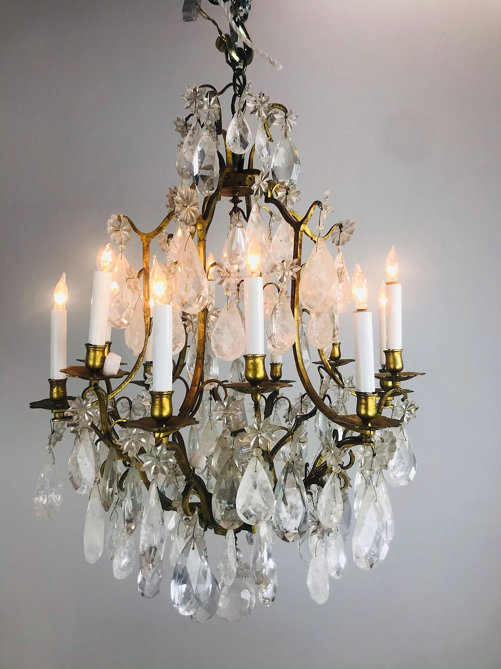 Thumbnail: #5492 19th Century Rock Crystal Chandelier