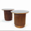 Thumbnail: #2470 Pr Round Ribbed Walnut Side Tables by Lane