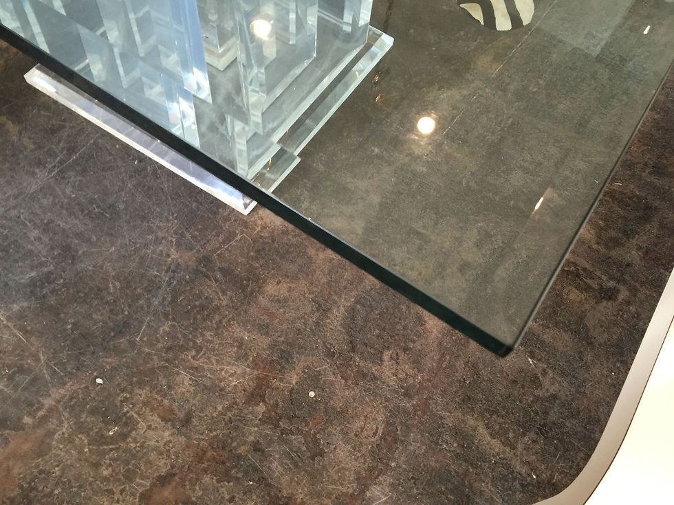 Thumbnail: #1066 Pedestal Lucite Dining Table