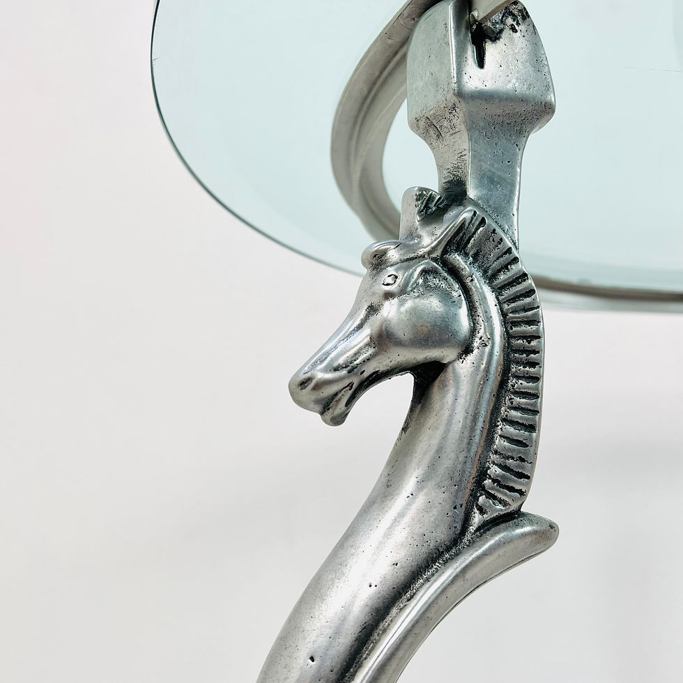 Thumbnail: #1768 Cast Steel Horse Center Table in the Style of Maison Jansen