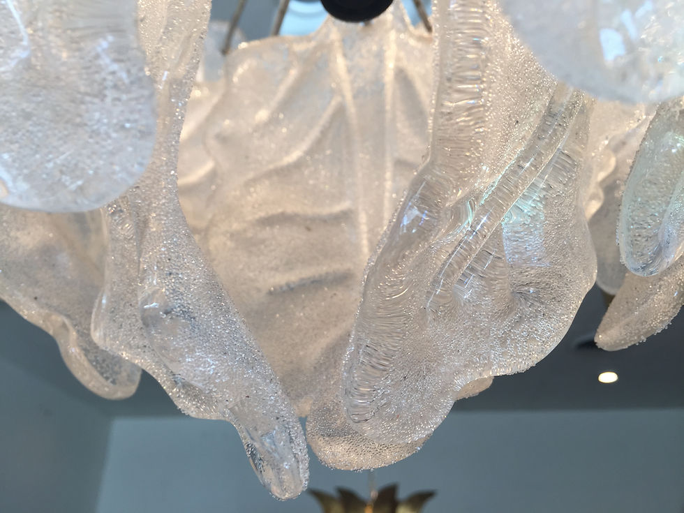 Thumbnail: #1283 Murano Glass Leaf Chandelier
