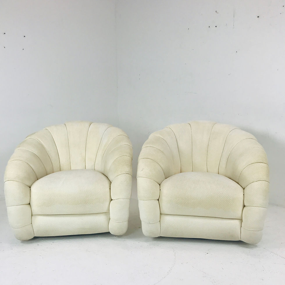 Thumbnail: Pair Directional Channel Back Chairs
