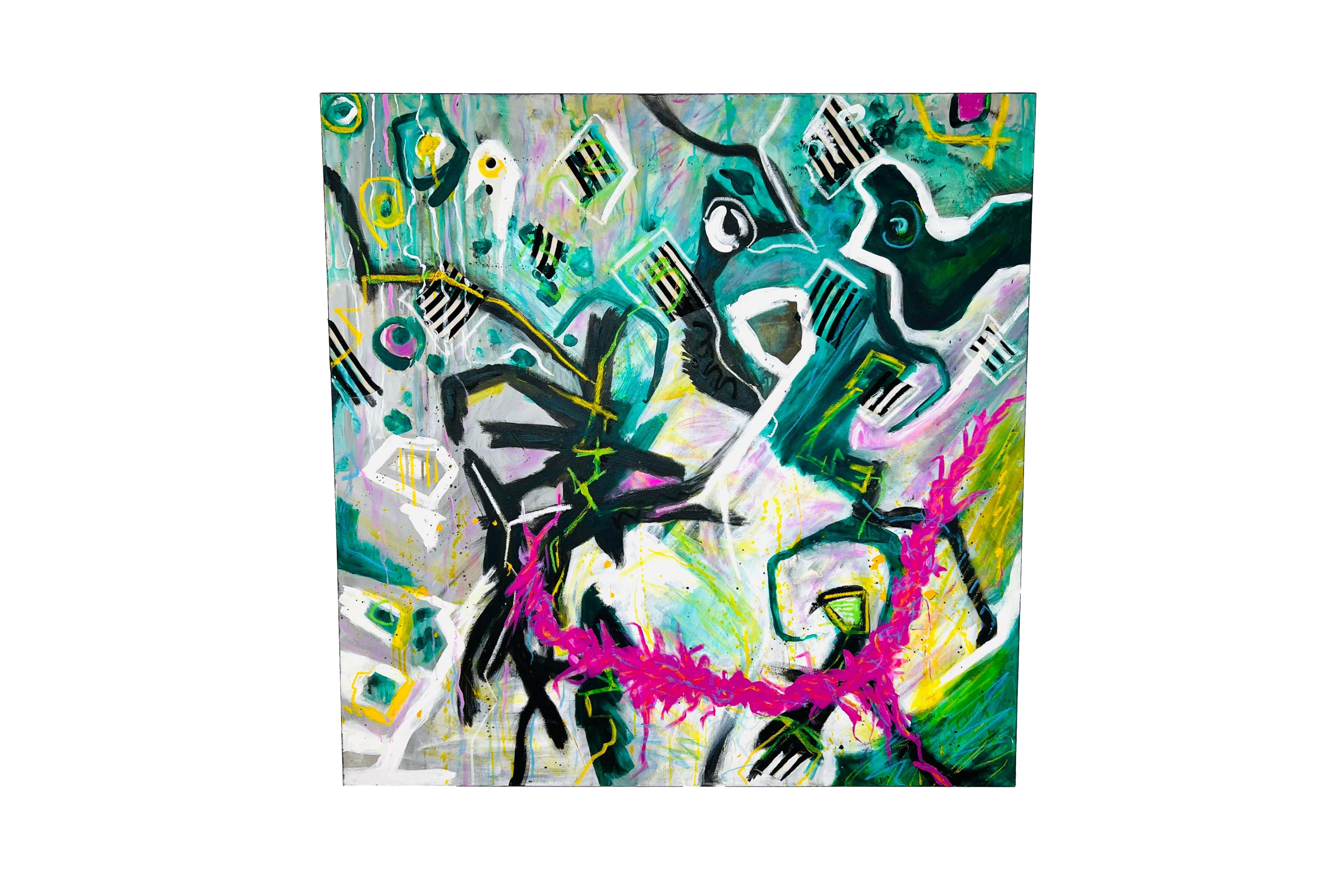 #1195 "All That Jazz" Mixed Media Art by Esther Ritz