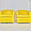Thumbnail: #4045 Pair of Vintage Yellow Vinyl Swivel Chairs