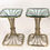 Thumbnail: #3358 Pair of Brass Wheat Side Tables