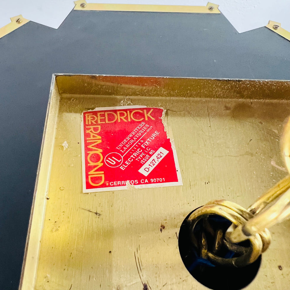Thumbnail: #1387 Fredrick Raymond Brass & Smoked Glass Chandelier